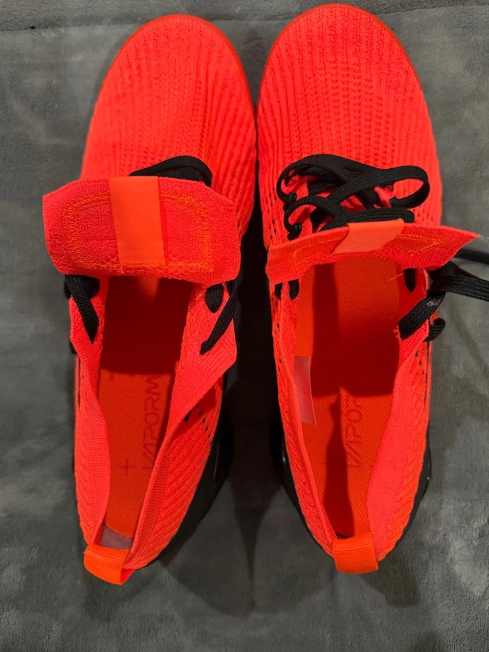 Nike Men’s Flyknit Sneakers - Bright Reddish orange with Black Accents